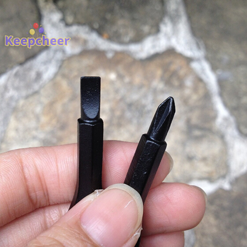 [Keepcheer] Bộ tuốc nơ vít bỏ túi móc khóa bằng thép không gỉ 2 phím ngoài trời [Mới]