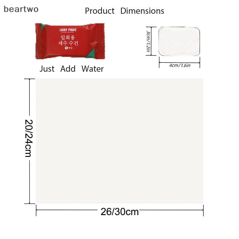 < Beartwo > 20 Chiếc Khăn Nén Khăn Máy Tính Bảng Khăn Di Động Dùng Một Lần Có Thể Tái Sử Dụng Khăn Dày Phong Cách Nén Đẹp