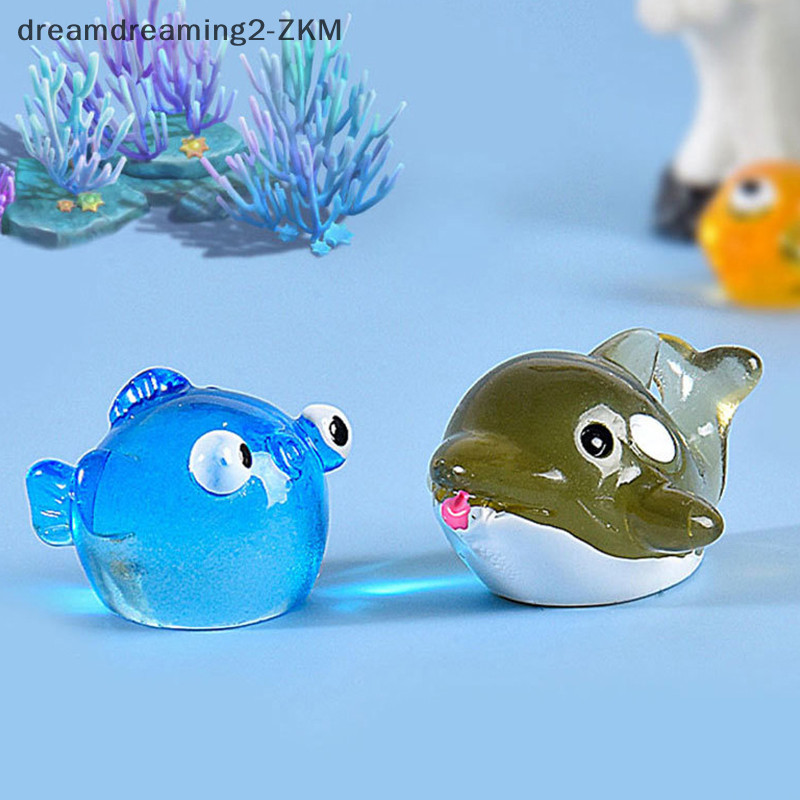 [dreamdreaming] Động vật biển bằng nhựa phát sáng trong bóng tối Đồ trang trí thu nhỏ cho phụ kiện nhà búp bê trong vườn cá [zkm]