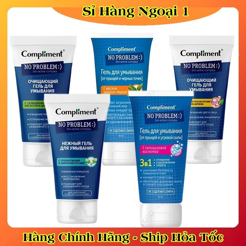 [DATE MỚI] Gel rửa mặt BHA Compliment No Problem làm sạch sâu, giảm viêm & mụn 200ml - HÀNG NGA