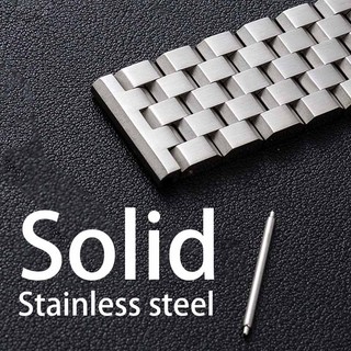 Dây đồng hồ thép không gỉ 18–26mm cho SEIKO Classic 5 hạt, khóa gấp, nam nữ