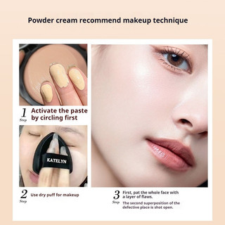 Kem nền tưới nước không dấu vết KATELYN Kem che khuyết điểm dưỡng ẩm lâu trôi tự nhiên và Kem che khuyết điểm mạnh mẽ Trang điểm mặt không loại bỏ lâu trôi