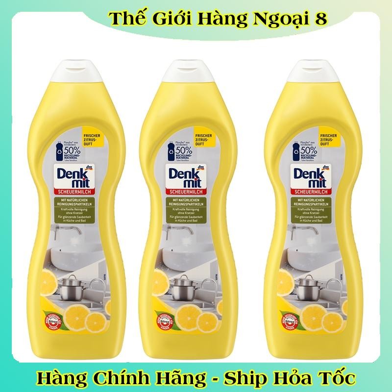 Tẩy rửa xoong nồi bồn rửa Denkmit 750ml tẩy inox sáng bóng - Hàng nội địa Đức
