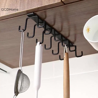 Gcdhome Đôi Hàng Không Đục Lỗ Móc Nhà Bếp Dưới Tủ Kệ Cốc Móc Treo Sắt Móc Treo Tủ Bếp Tổ Chức HOT