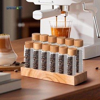 Ống nghiệm thủy tinh có chân đế có nắp kín khí Hộp đựng hạt cà phê cho khay đựng thức ăn