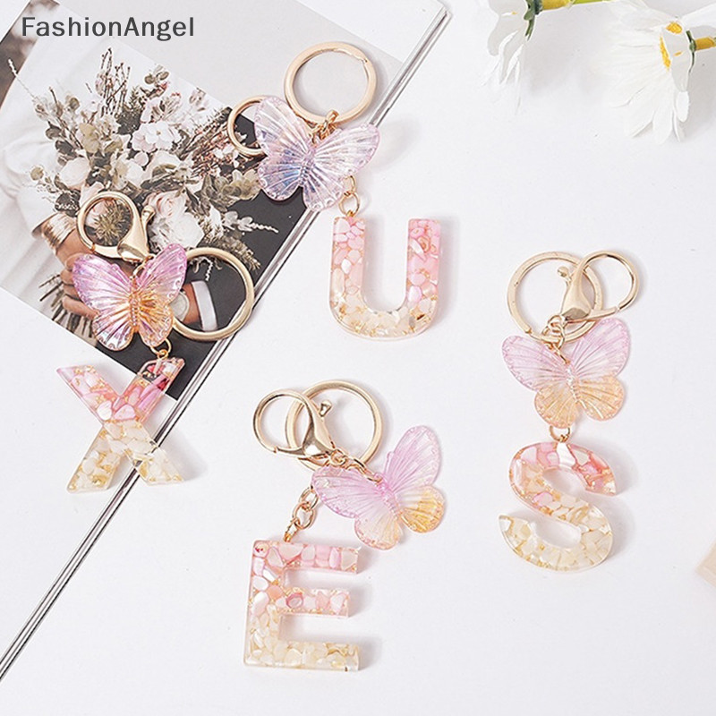 Móc khóa nhựa FashionAngel Pink Dream 26 chữ A đến Z