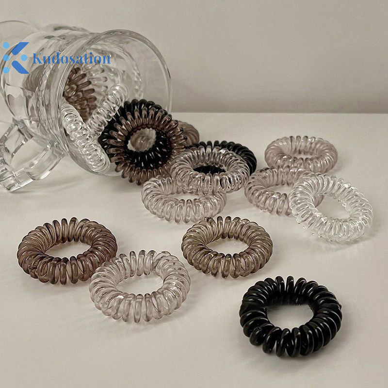 Kudosation 9 Cái / bộ Dây Buộc Tóc Nhiều Màu Sắc Đàn Hồi Nhựa Tóc Dây Cao Su Dây Điện Thoại Scrunchies Phụ Kiện Tóc Mũ nón