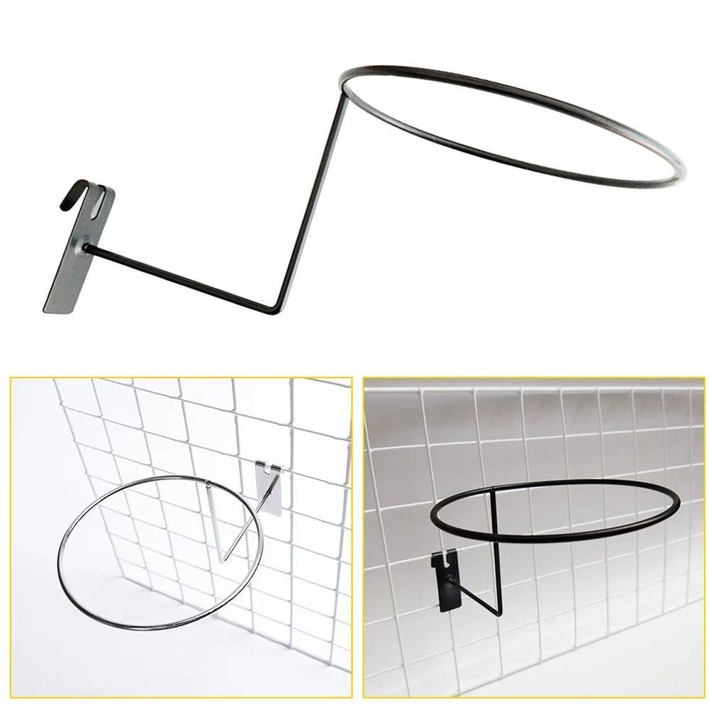 GIÁ RẺ 1 Cái Giá Đỡ Mũ, Phụ Kiện Móc Chốt Lưu Trữ Hiển Thị Nắp Giá Đỡ, Móc Treo Mũ Bảo Hiểm Kim Loại Treo Tường Màu Đen / Bạc