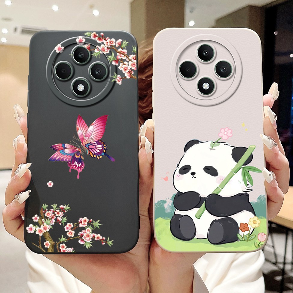 Ốp lưng Oppo Reno 12F 5G CPH2637 Thời Trang Dễ Thương Hoa Mèo Sơn Silicon Ốp lưng Oppo Reno12 F
