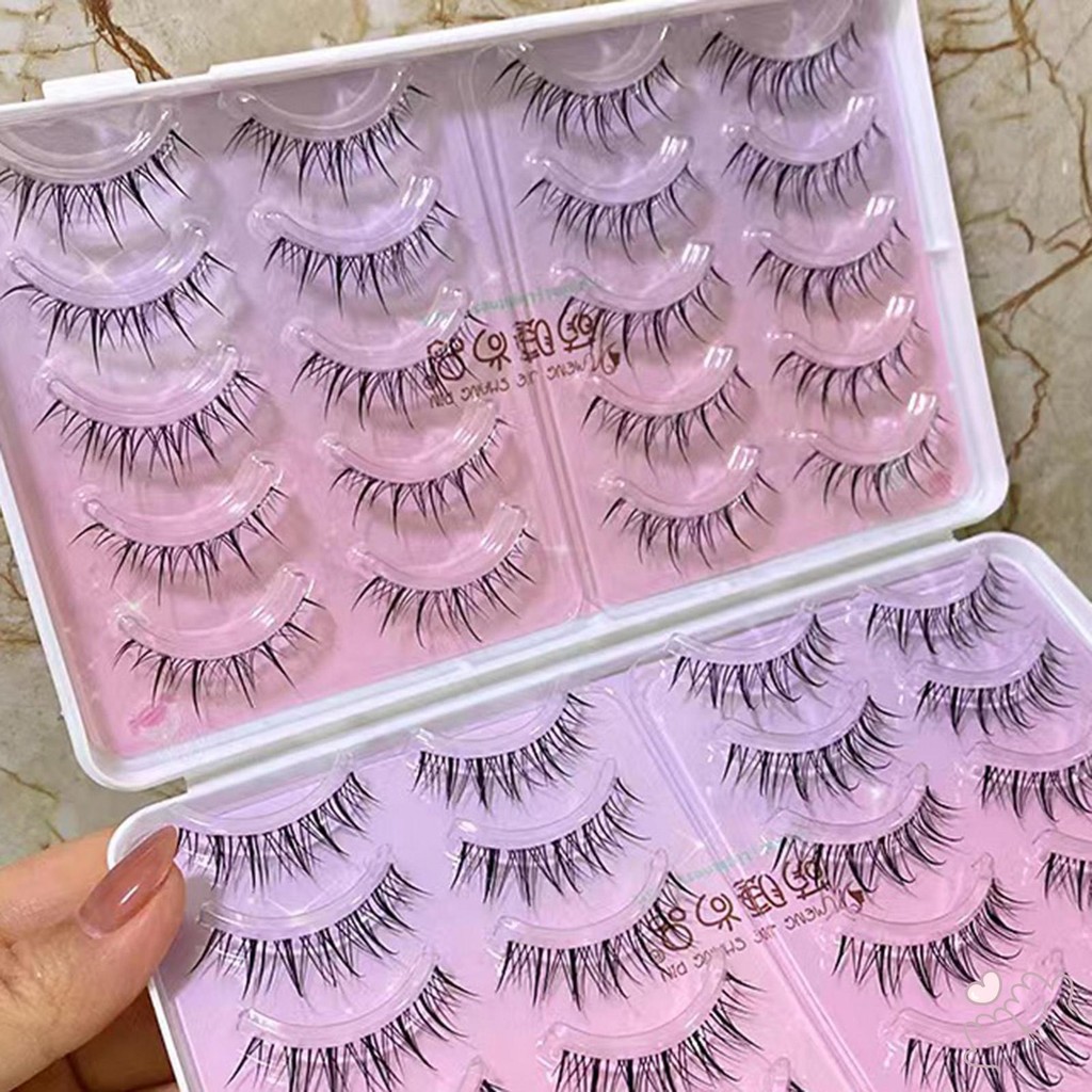 20 Cặp Lông Mi Mềm Truyện Tranh Dài Wispy Dài Mềm Có Thể Tái Sử Dụng Lông Mi Dễ Dàng Mặc