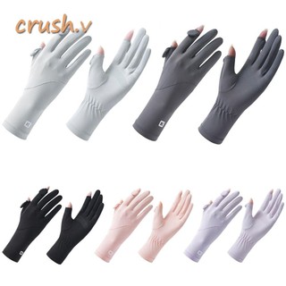 [Crush] Găng Tay Chống Nắng, Găng Tay Chống Nắng Mỏng Ice Silk, Màn Hình Cảm Ứng Chống Trơn Trượt Thời Trang Găng Tay Chống Tia UV Nữ Bé Gái