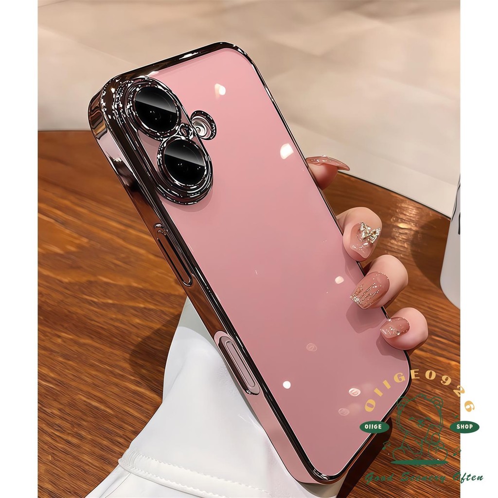 Ốp điện thoại mạ trong suốt iphone16 Pro Max 15 14 13 12 11 cho iPhone XR / XS vỏ mềm silicon TPU chống sốc