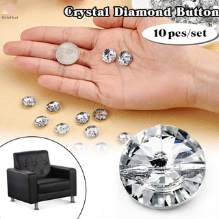 [Pcwkkef] 10 Nút Kim Cương Giả Pha Lê 20 Mm Phù Hợp Cho Ghế Sofa Đầu Tủ Đồ Nội Thất Túi Khóa DIY Trang Trí Mới