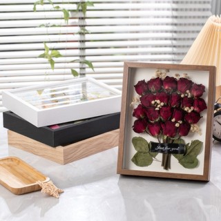 Khung Ảnh 3D Để Bàn Sâu Lòng 3/5cm, Decor Kẽm Nhung,Trưng Bày Hoa Khô ALINE