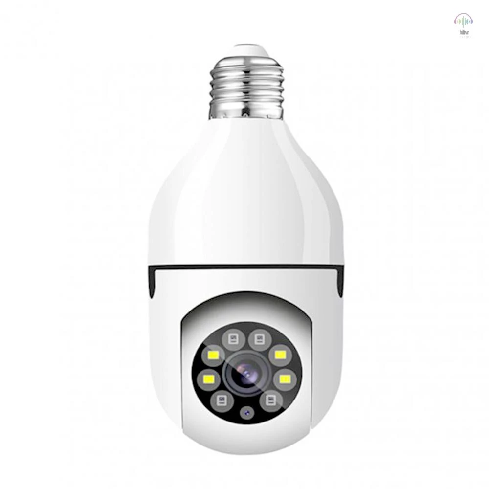 Camera bóng đèn toàn cảnh WiFi 360 Camera an ninh 1080P với WiFi 2.4GHz Xem toàn cảnh 360 độ Camera giám sát gia đình không dây Tầm nhìn ban đêm Âm thanh hai chiều Phát hiện chuyển