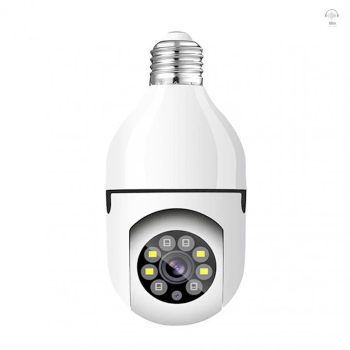 Camera bóng đèn toàn cảnh WiFi 360 Camera an ninh 1080P với WiFi 2.4GHz Xem toàn cảnh 360 độ Camera giám sát gia đình không dây Tầm nhìn ban đêm Âm thanh hai chiều Phát hiện chuyển động thông minh