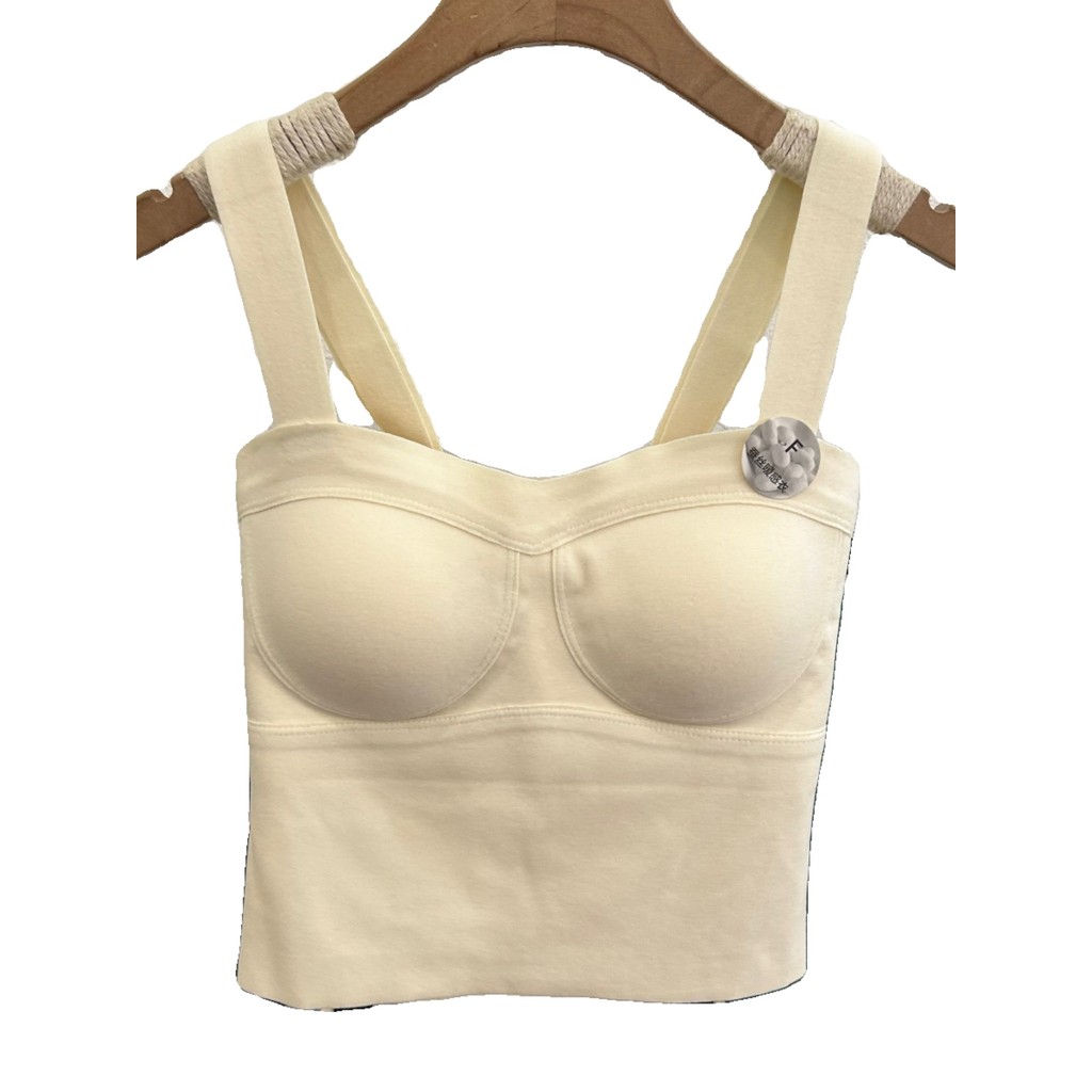 Fengzhixin 2201 Thu Đông Cashmere Lụa Cố Định Một Mảnh Cốc Sling Lưng Đẹp Nữ Thu Đông Slim-