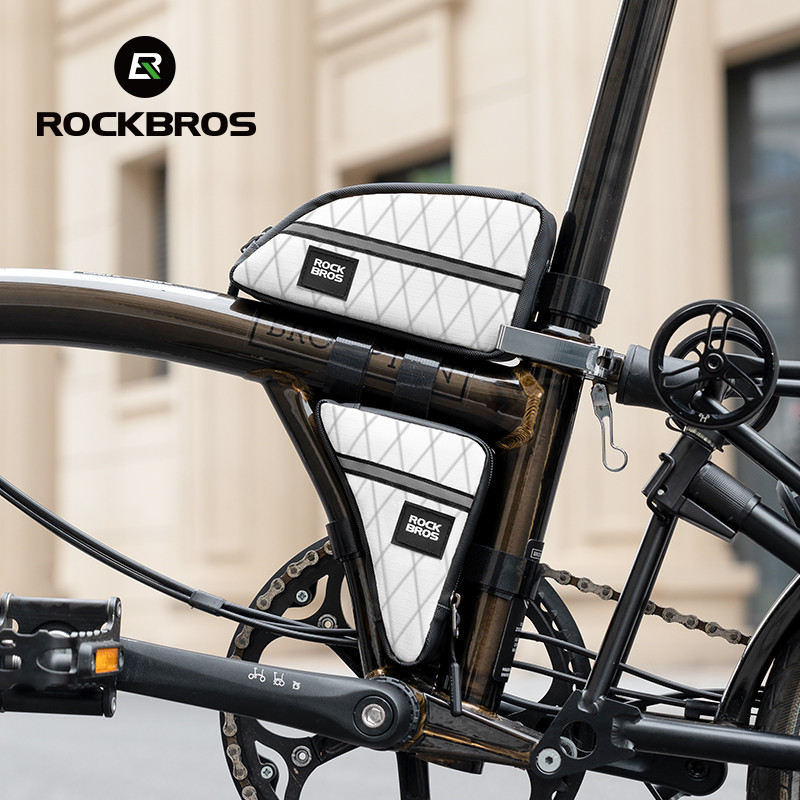 Rockbros Xe Đạp Túi Trên Ống Lưu Trữ Di Động Dung Tích 0.8L Nhỏ Gọn Nhẹ Brompton Xe Đạp Túi Thiết Bị Đi Xe Đạp