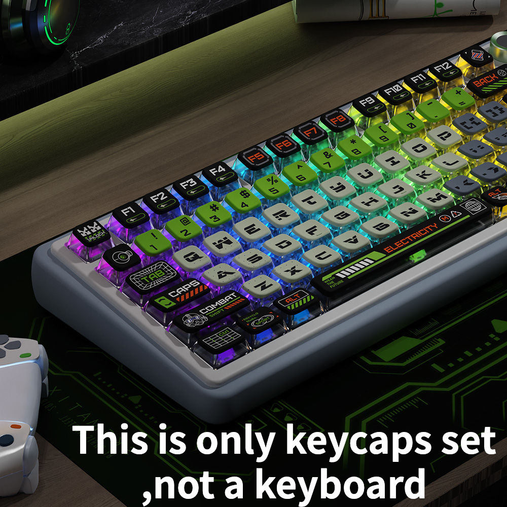 Pbt Keycap Pudding Yuanshen Series Chủ Đề Bốn Mặt Trong Suốt ASA Keycap ...