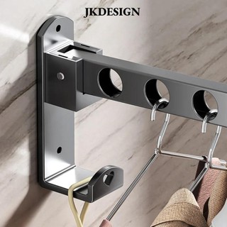 Móc treo tường JKDESIGN gấp gọn, móc treo đồ tủ quần áo bằng thép không gỉ bền, có thể thu vào