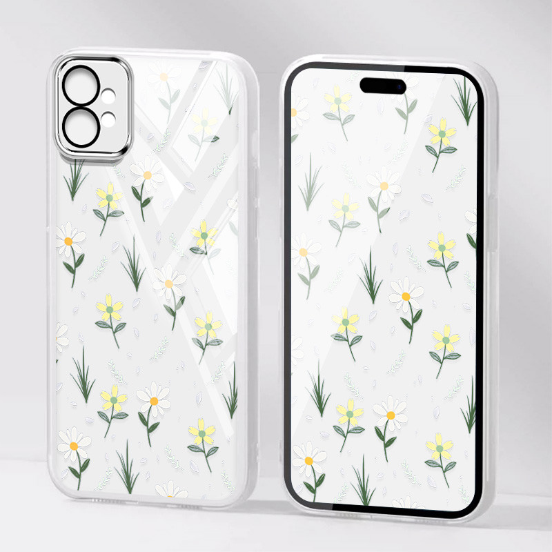 Ốp Điện Thoại YBD Cho Infinix Smart 10 Plus Tecno Spark GO 2 3 KM4 POP 10 20 Smart 9 HD X6532C X6532 Hot 50i X6531 X6531B Full Màn Hình Họa Tiết Hoa Nhỏ Trong Suốt Vỏ Mềm