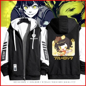Lật Xanh Khóa Bachira Meguru Chigiri Hyoma Nagi Seishiro Áo Dây Kéo Áo Khoác Áo cardigan Áo Len Cosplay