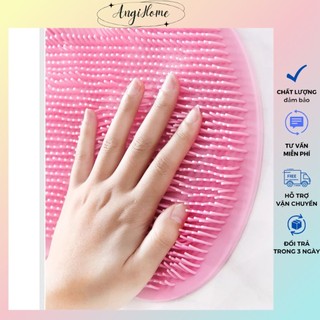 Tấm Silicon Chà Lưng, Chà Chân Dán Tường Có Móc Treo ANGIHOME