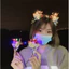 Giáng Sinh Tóc Đầu Led Phát Sáng Tuần lộc Gạc Hươu Tai Tiệc Giáng Sinh Cosplay Đầu