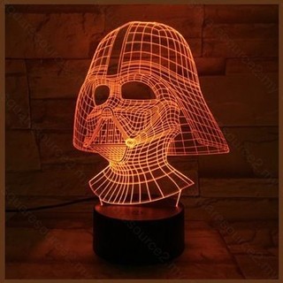 SQ2 Star Wars Master Yoda 3D Đèn Led Văn Phòng Tại Nhà Bàn Acrylic Đèn 7 Màu Pin USB Acrylic Quà Tặng Halloween Q