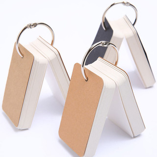 Flashcard Trắng 100 Tờ Kèm Khoen Tập Thẻ Ghi Chú Từ Vựng – Giấy Dày, Có Lỗ Bấm Sẵn – Dùng Học Ngoại Ngữ, Ôn Thi