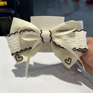 Retro Tóc Nơ Kẹp Nhiều Lớp Nơ Kim Cương Giả Trái Tim Tình Yêu Barrettes Mùa Xuân Kẹp Tóc Phụ Kiện Cho Dự Tiệc