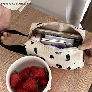 [Mới] Túi đựng mỹ phẩm chữ màu be đơn giản hợp thời trang Túi xách thời trang Du lịch Nhà vệ sinh di động Túi quà tặng dung tích lớn cho bé gái.