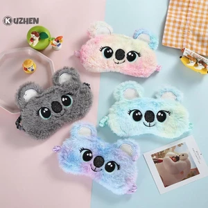 KUZHEN Mặt nạ ngủ trẻ em Koala dễ thương Phim hoạt hình 3D Bịt mắt Anime sang trọng Mặt nạ mắt khi ngủ Du lịch Eye Band Shade Rest Eyepatch HOT