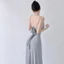 Đầm 2 dây nơ lưng mút ngự.c chất thun gân xương cá, thời trang hoàn hảo cho tiệc, làm việc