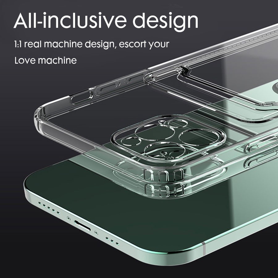 Ốp Trong Suốt Cho Huawei Y7P Y9 Y7 Prime 2019 Y9S Y7a P40 Pro Nova 9 10 se Y61 Y90 Y70 honor 9X Pro Ốp Điện Thoại Có Vỏ Đựng Thẻ Ảnh