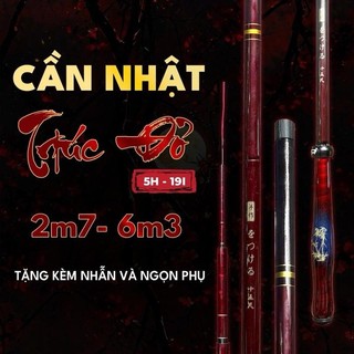 Cần Câu Đài Xuất Nhật Trúc Đỏ 4h 28i Tặng Kèm Ngọn Zin Chính Hãng Chuẩn Chuyên Rô Riếc Chép Câu Cảm Giác