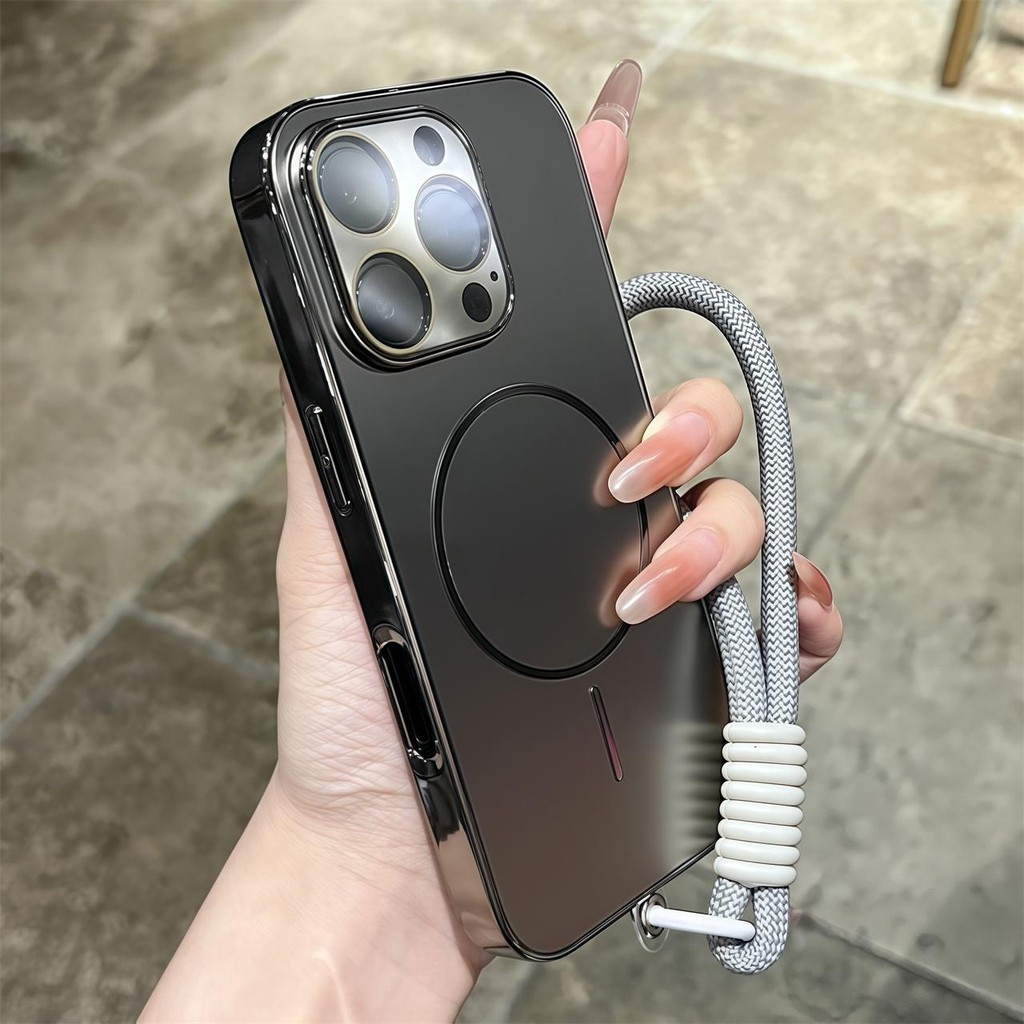 [Vỏ dây buộc] Vỏ kính từ tính AG nano Vỏ điện thoại iphone16 Pro Max 15 14 13 12 11casing cho vỏ iPhone Vỏ mềm silicon TPU chống sốc