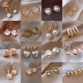 Bông tai zircon và ngọc trai cao cấp, không gây dị ứng, dành cho nữ