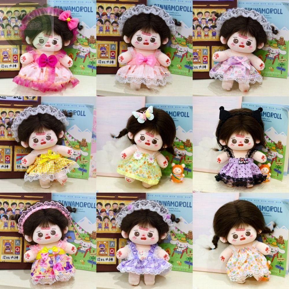 Flazea 20cm Quần Áo Búp Bê Cotton, Búp Bê Cotton 20cm Nhiều Kiểu Váy Ngọt Thay Đổi, Hoạt Hình BJD Quà Tặng Làm Bằng Tay Trang Phục Thay Thế Đồ Chơi Trẻ Em