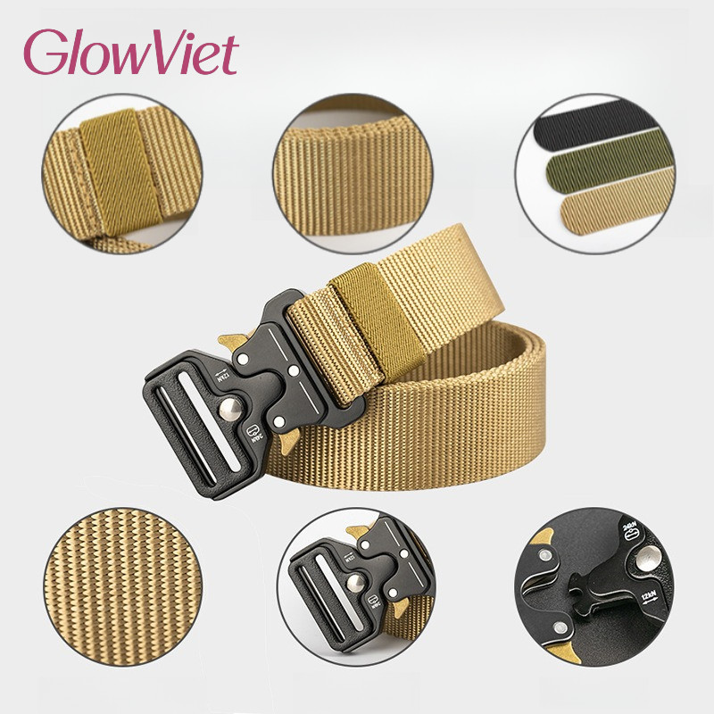 Thắt Lưng Chiến Thuật Nam Nylon Cao Cấp - Khóa Nhôm Chống Gỉ, thiết kế chống mòn, Đi Phượt, Tập Gym