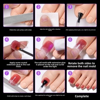 HEARTHLY 120 Chiếc Đầu Giả, Full Cover Dual Form Khuôn Móng Tay Ngón Chân, Acrylic Poly Nail Gel Khuôn Để Nối Dài