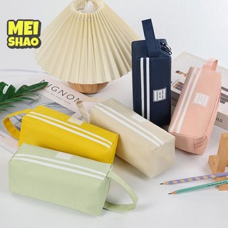 MeiShao Hộp Đựng Bút Chì Di Động Hai Lớp Vải Oxford Dây Kéo Đôi Túi Đựng Bút Chì Dành Cho Học Sinh Trở Lại Trường Bảo Quản Văn Phòng Phẩm Cung Cấp