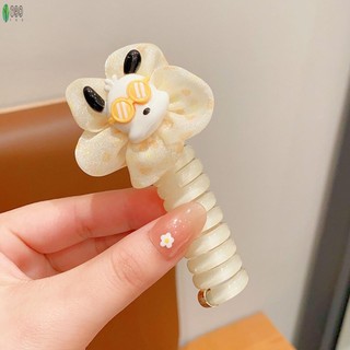Dây Điện Thoại Trẻ Em &amp; Dây Buộc Tóc Cầu Vồng Nơ Hoạt Hình - Khả năng chịu lực tốt, phù hợp tóc xoăn và tạo kiểu