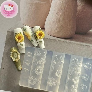 Moonlights 3D Trái Cây Khuôn Làm Móng Tay Silicon Hoa Ngọt Cánh Hoa DIY Thiết Kế Làm Móng Mẫu Khắc Móng Tay Nghệ Thuật Stencil Mềm Dập Khuôn Dụng Cụ EN