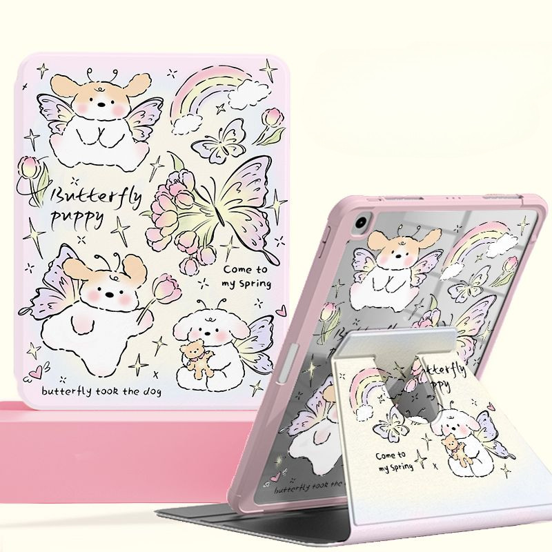 Ốp bảo vệ cho Samsung Galaxy Tab A7 lite 8.7inch Tab S6 lite 2024 S10ULTRA A9 + S7 + / S8 + / S7FE S9 FE + S10 FE + Vỏ máy tính bảng hoạt hình có giá đỡ bút chì