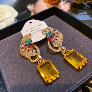 Bông tai khí chất thời trang sang trọng Zircon Hàn Quốc Bán buôn