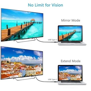Cáp chuyển đổi USB-C sang HDMI 4K 60Hz Type-C HDTV chất lượng cao tương thích rộng cho điện thoại laptop