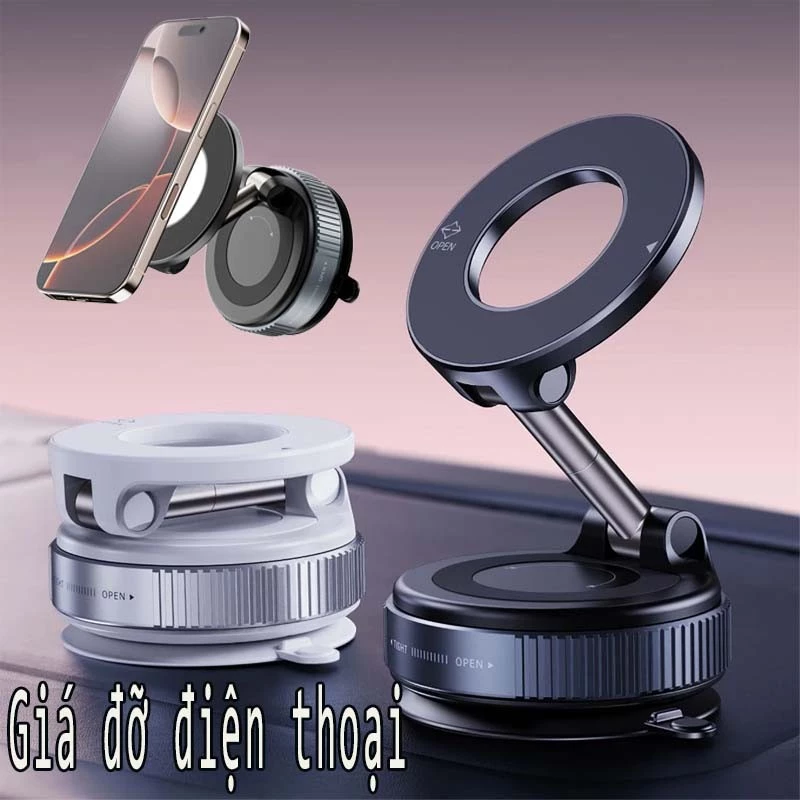 Giá đỡ điện thoại ô tô từ tính màu đen