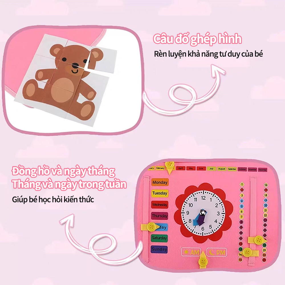 Felt Learning Board Early Childhood Education  Educational Toys  Montessori, Busy Book Baby Busy Board