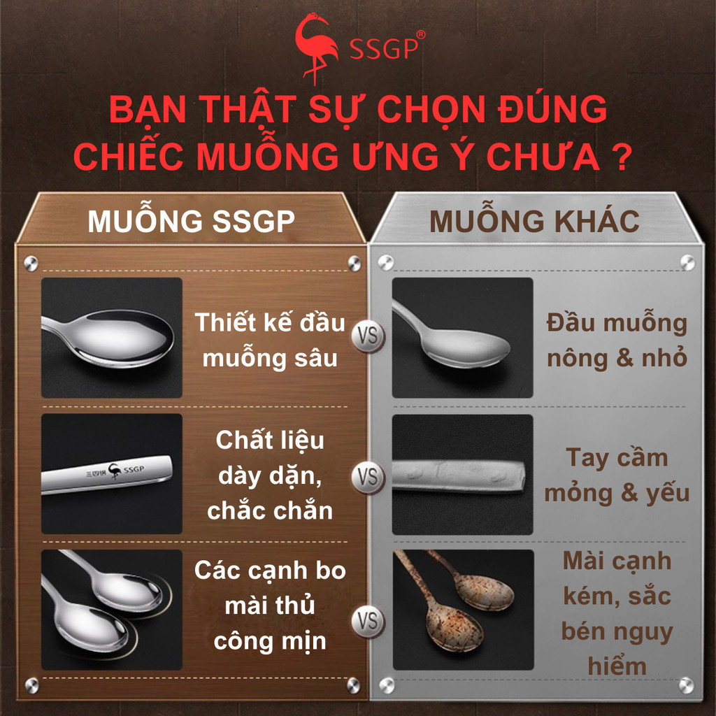 Bộ muỗng ăn văn phòng Frankfurt Inox 316 SSGP - bộ muỗng đũa inox, muỗng đũa cá nhân, muỗng du lịch